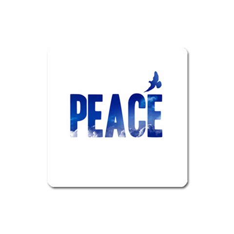 Peace Bird Magnet (Square) from ArtsNow.com Front