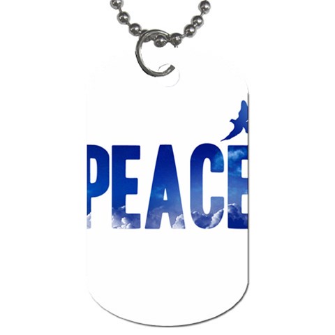 Peace Bird Dog Tag (One Side) from ArtsNow.com Front