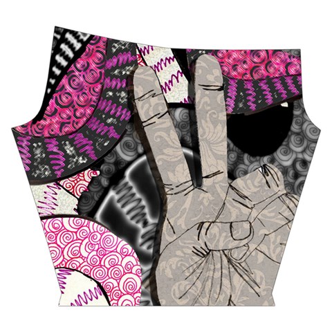 Peace Hand Art Yoga Cropped Leggings from ArtsNow.com Right