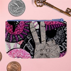 Peace Hand Art Large Coin Purse from ArtsNow.com Back