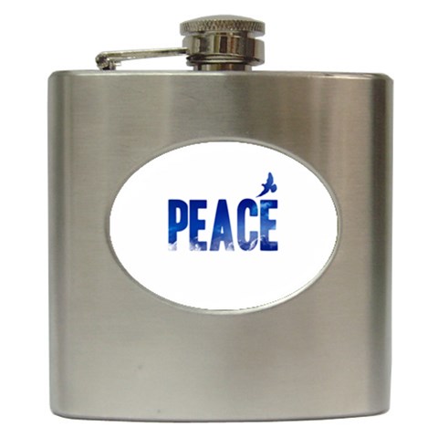 Peace Bird Hip Flask (6 oz) from ArtsNow.com Front