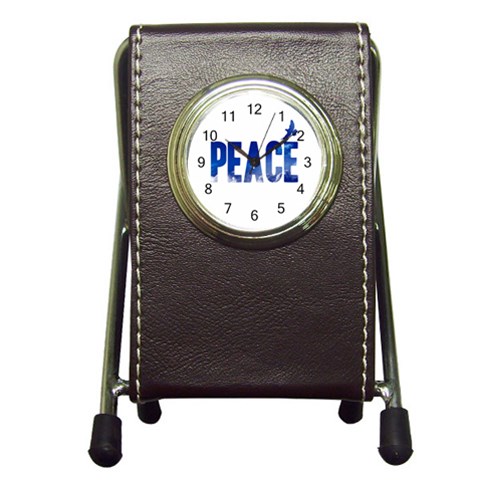 Peace Bird Pen Holder Desk Clock from ArtsNow.com Front