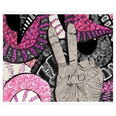 Peace Hand Art Zipper Medium Tote Bag from ArtsNow.com Front