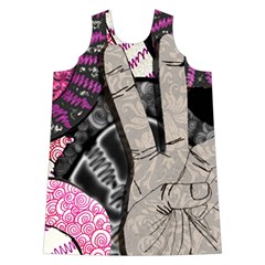 Peace Hand Art Shoulder Cutout Velvet One Piece from ArtsNow.com Front