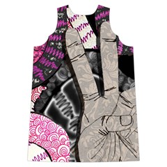 Peace Hand Art Shoulder Cutout Velvet One Piece from ArtsNow.com Back