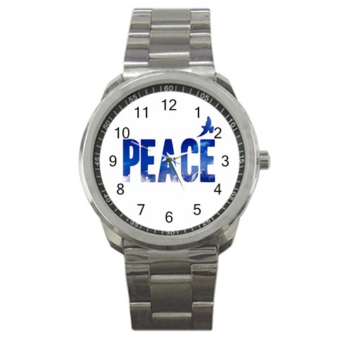 Peace Bird Sport Metal Watch from ArtsNow.com Front