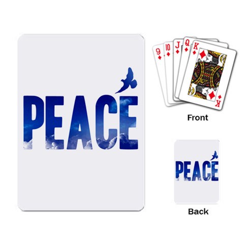 Peace Bird Playing Cards Single Design from ArtsNow.com Back