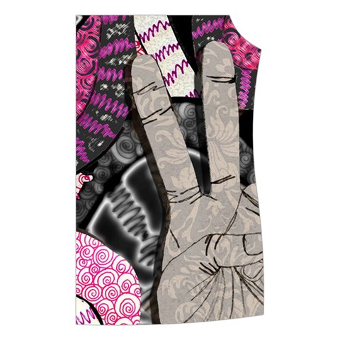 Peace Hand Art Women s Button Up Vest from ArtsNow.com Front Left