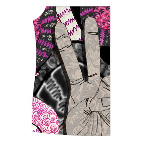 Peace Hand Art Women s Button Up Vest from ArtsNow.com Front Right