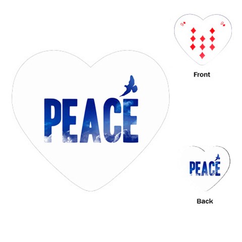 Peace Bird Playing Cards (Heart) from ArtsNow.com Front