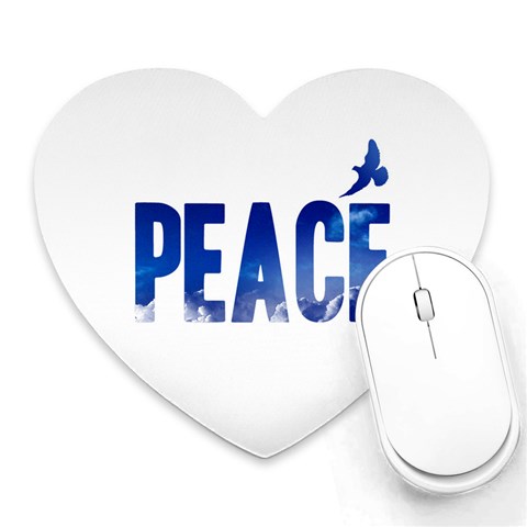 Peace Bird Heart Mousepad from ArtsNow.com Front