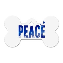 Peace Bird Dog Tag Bone (Two Sides) from ArtsNow.com Front