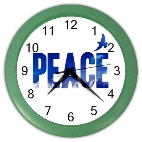 Peace Bird Color Wall Clock from ArtsNow.com Front