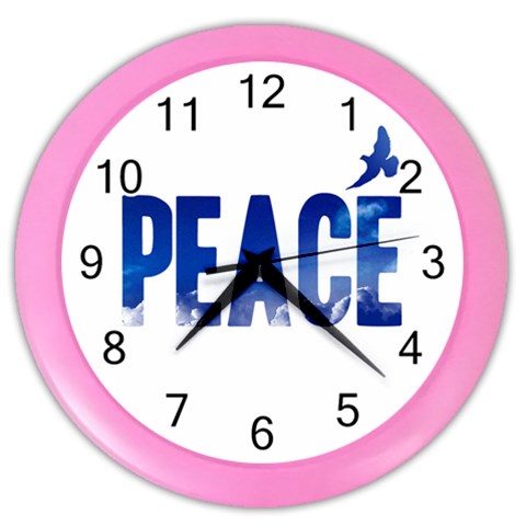 Peace Bird Color Wall Clock from ArtsNow.com Front