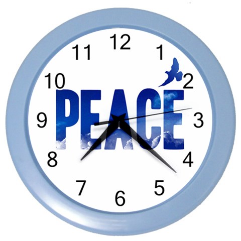 Peace Bird Color Wall Clock from ArtsNow.com Front