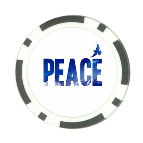 Peace Bird Poker Chip Card Guard from ArtsNow.com Front