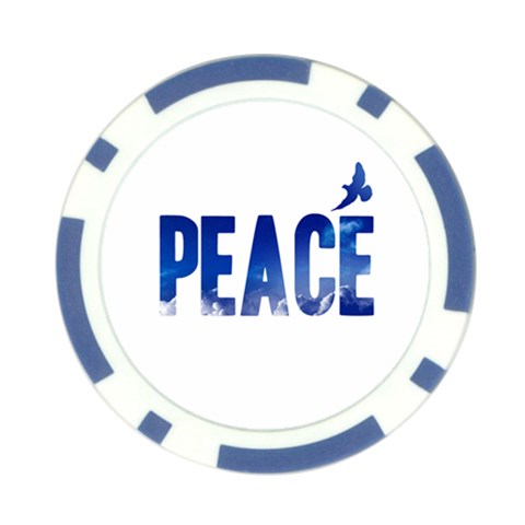 Peace Bird Poker Chip Card Guard from ArtsNow.com Front