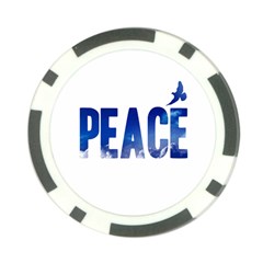 Peace Bird Poker Chip Card Guard from ArtsNow.com Front