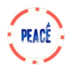 Peace Bird Poker Chip Card Guard from ArtsNow.com Front