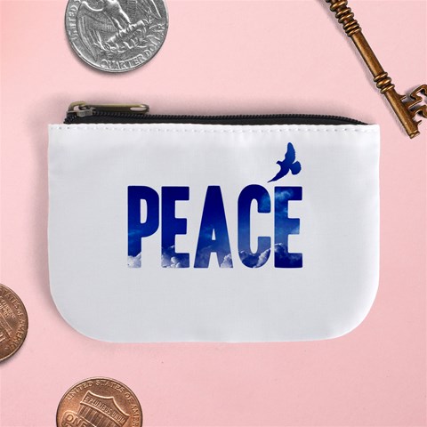 Peace Bird Mini Coin Purse from ArtsNow.com Front