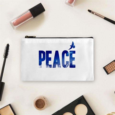 Peace Bird Cosmetic Bag (Small) from ArtsNow.com Front