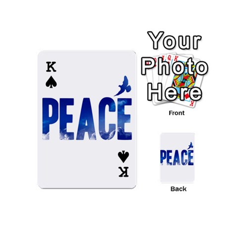 King Peace Bird Playing Cards 54 (Mini) from ArtsNow.com Front - SpadeK