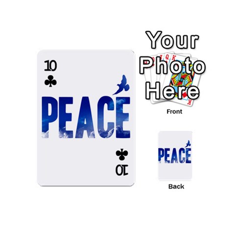 Peace Bird Playing Cards 54 (Mini) from ArtsNow.com Front - Club10