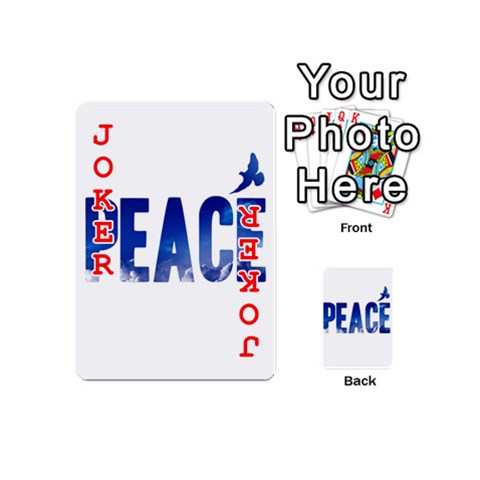 Peace Bird Playing Cards 54 (Mini) from ArtsNow.com Front - Joker2