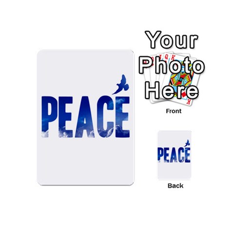 Peace Bird Playing Cards 54 (Mini) from ArtsNow.com Back