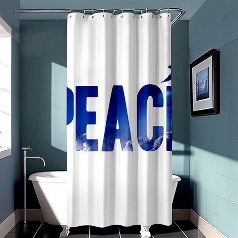 Peace Bird Shower Curtain 36  x 72  (Stall) from ArtsNow.com Curtain(36 X72 ) - 33.26 x66.24  Curtain(36 X72 )