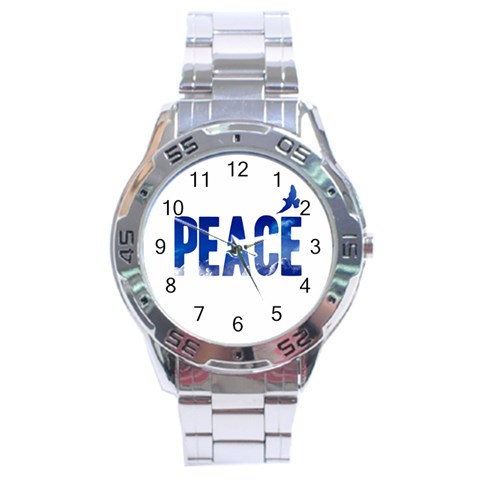 Peace Bird Stainless Steel Analogue Watch from ArtsNow.com Front