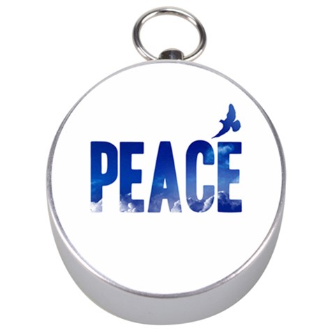 Peace Bird Silver Compass from ArtsNow.com Front