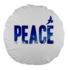 Peace Bird Large 18  Premium Flano Round Cushion  from ArtsNow.com Front