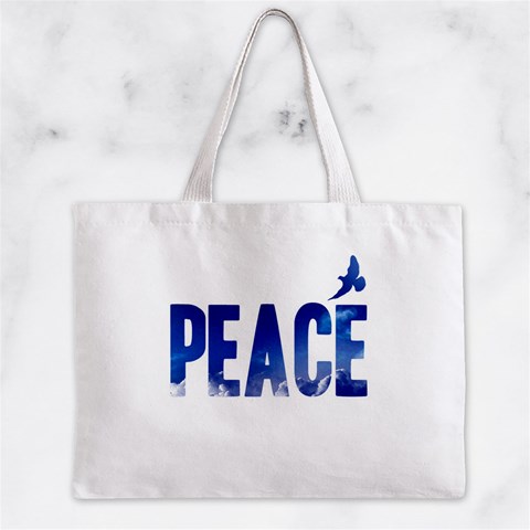 Peace Bird Zipper Mini Tote Bag from ArtsNow.com Front