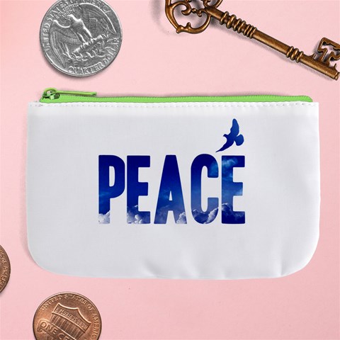 Peace Bird Large Coin Purse from ArtsNow.com Front