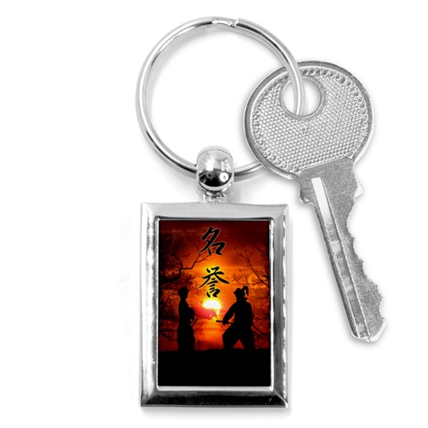 Ninja Sunset Key Chain (Rectangle) from ArtsNow.com Front