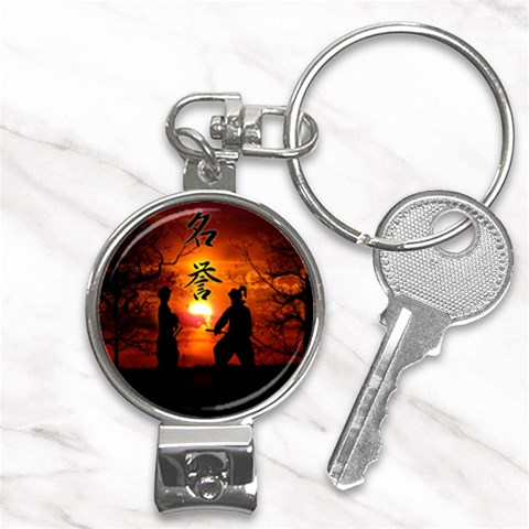 Ninja Sunset Nail Clippers Key Chain from ArtsNow.com Front