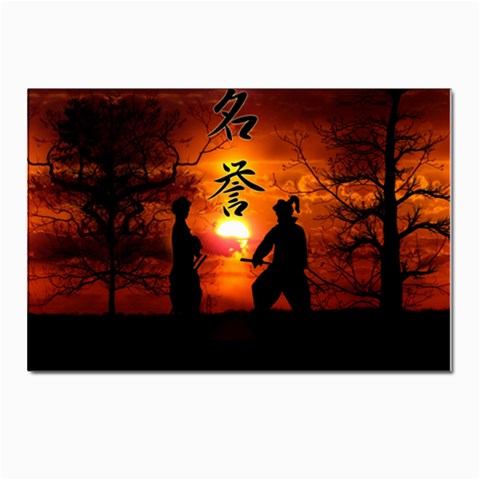 Ninja Sunset Postcard 4 x 6  (Pkg of 10) from ArtsNow.com Front