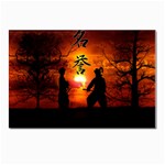 Ninja Sunset Postcard 5  x 7 