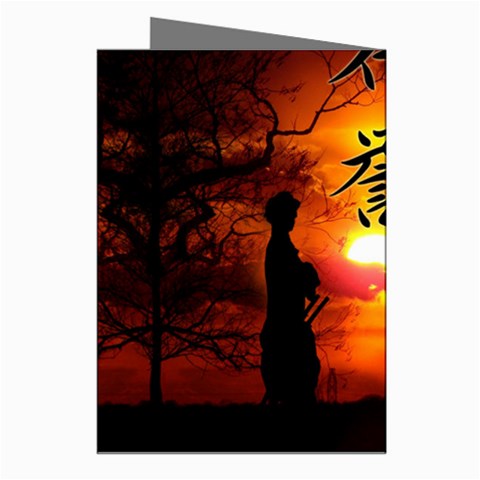 Ninja Sunset Greeting Cards (Pkg of 8) from ArtsNow.com Right