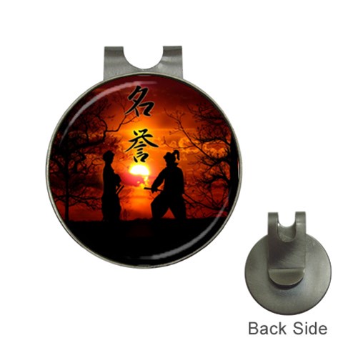 Ninja Sunset Golf Ball Marker Hat Clip from ArtsNow.com Front