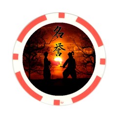 Ninja Sunset Poker Chip Card Guard from ArtsNow.com Front