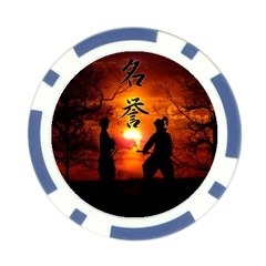 Ninja Sunset Poker Chip Card Guard from ArtsNow.com Front