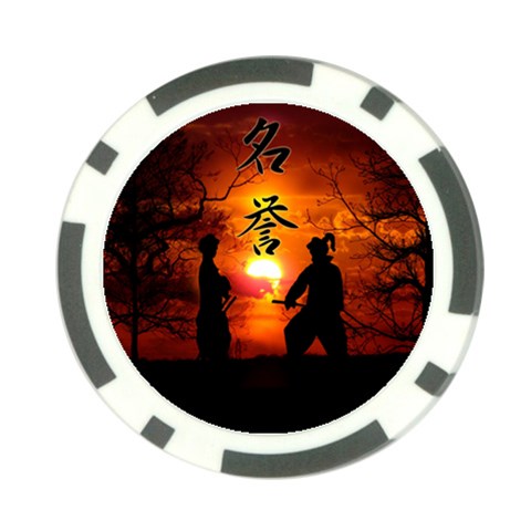 Ninja Sunset Poker Chip Card Guard from ArtsNow.com Back