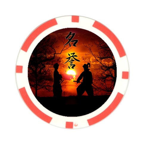 Ninja Sunset Poker Chip Card Guard from ArtsNow.com Back