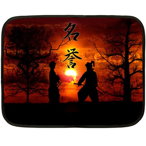 Ninja Sunset Double Sided Fleece Blanket (Mini) from ArtsNow.com 35 x27  Blanket Back