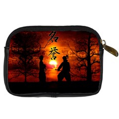 Ninja Sunset Digital Camera Leather Case from ArtsNow.com Back