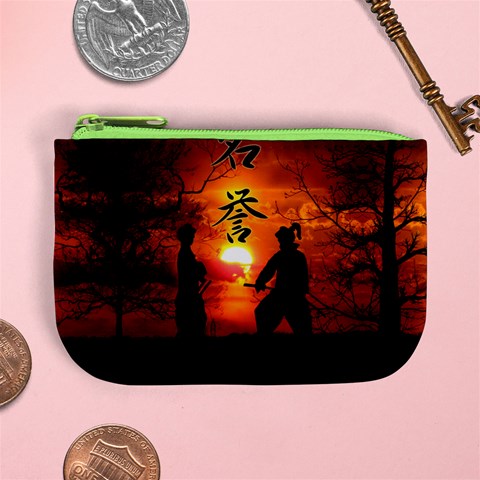 Ninja Sunset Mini Coin Purse from ArtsNow.com Front