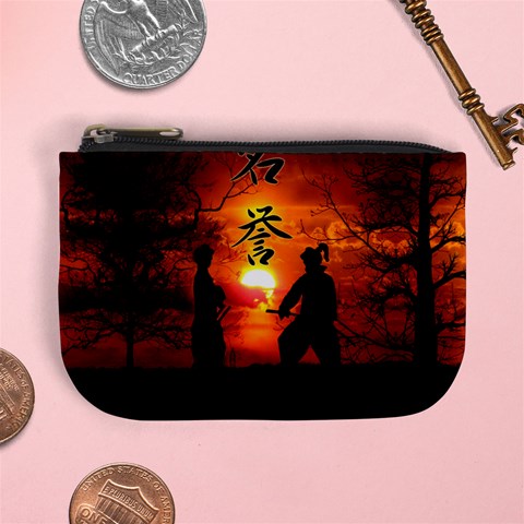 Ninja Sunset Mini Coin Purse from ArtsNow.com Front