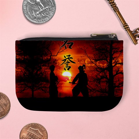 Ninja Sunset Mini Coin Purse from ArtsNow.com Back